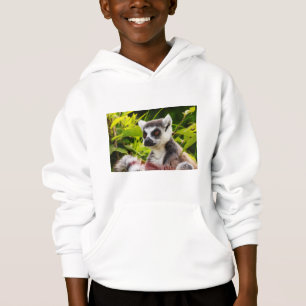 un lémur sur le sweat - shirt à capuche de pull de