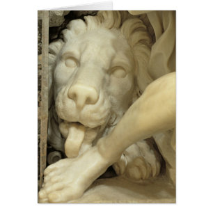 Un lion léchant le pied de Daniel