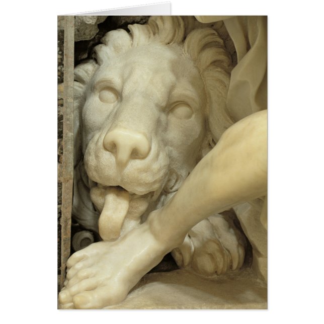 Un lion léchant le pied de Daniel (Devant)