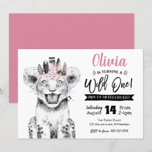 Un lion sauvage   Invitation à l'anniversaire de l