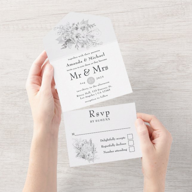 Un Mariage blanc tout en une invitation (Déchirure)