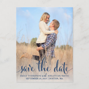 Un mariage photo Enregistrer la date Carte postale