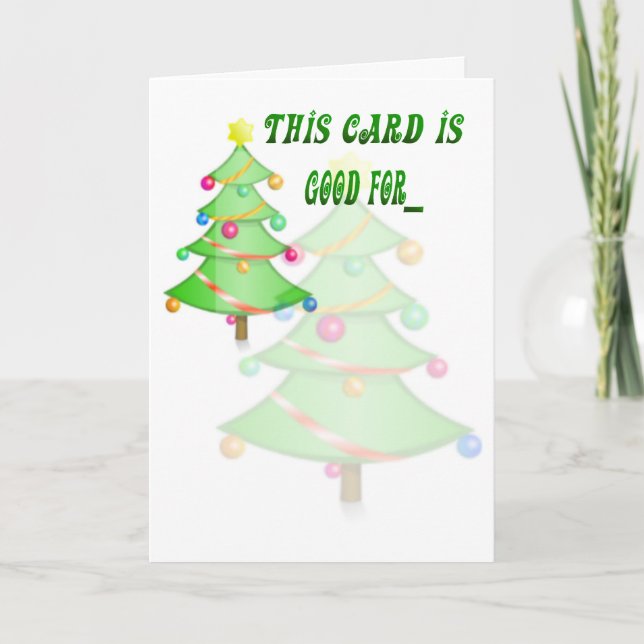 Un massage de la carte de voeux de Noël (Devant)