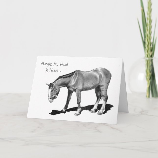 Un Merci en retard : Cheval, Tête pendante dans la (Devant)