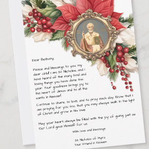 UN MESSAGE SPÉCIAL DE ST. CARTE DE VACANCES NICHOL