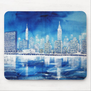 UN & Midtown East River Winter Mouse Pad