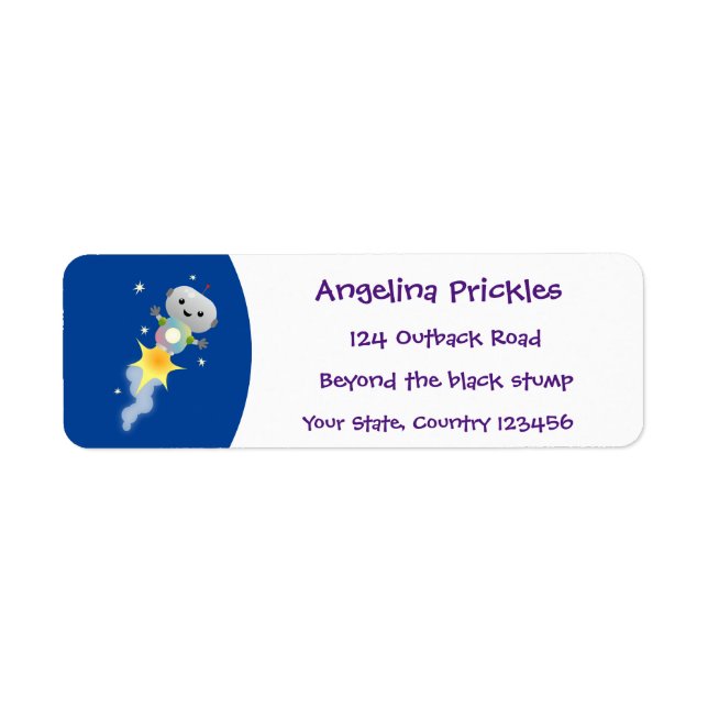 Un mignon robot volant dans l'espace dessin animé (Devant)