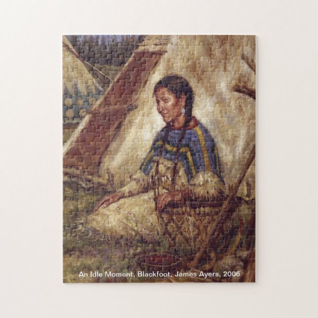 Un moment oisif, puzzle de femme de Natif (Vertical)