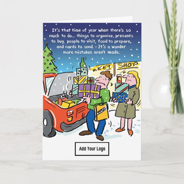 Un moment pour les erreurs. Carte de Noël d'entrep (Devant)
