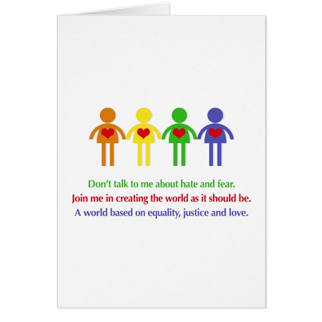 Un monde d'égalité, de justice et d'amour (Devant)