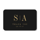 Un monogramme sophistiqué pour mariage noir