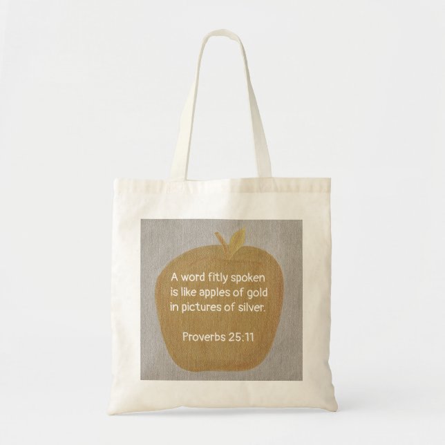 Un mot bien parlé, sacs fourre-tout de pommes d'or (Devant)