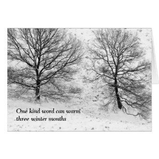 Un mot gentil peut réchauffer