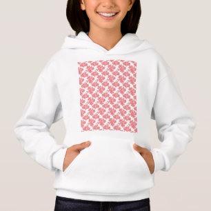 un motif à fleurs rouge et blanc sur fond blanc