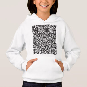 un motif cachemire noir et blanc