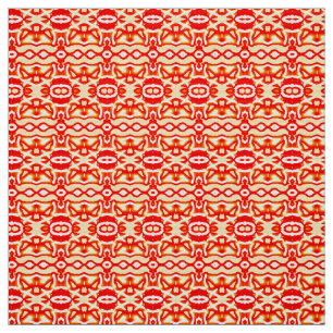 Un motif en tissu rouge et jaune vif