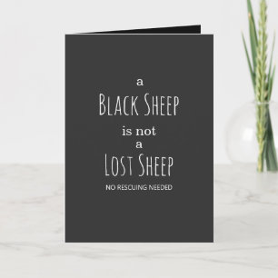 Un mouton noir n'est pas un mouton perdu Pas de Se