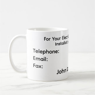 Un mug pour les clients d'électriciens