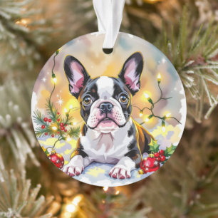 Un Noël doux avec un Terrier de Boston