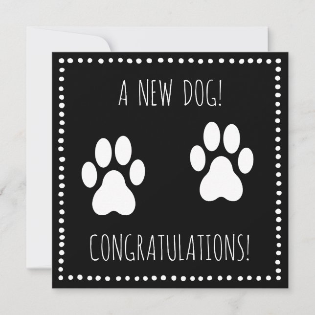 Un nouveau chien ! - Carte de voeux (Devant)