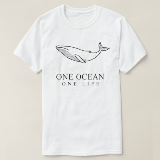 *Un océan une vie - T-shirt minimaliste à motif de