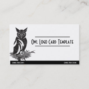 Un oiseau dans un Carte de visite du logo de la Ch