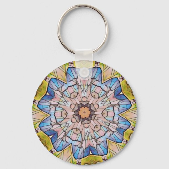 Un ommon Stained Glass Photomanipulation Keychain (Front)