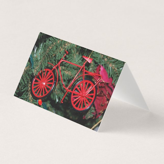 Un ornement à vélo sur un sapin de Noël (Front)