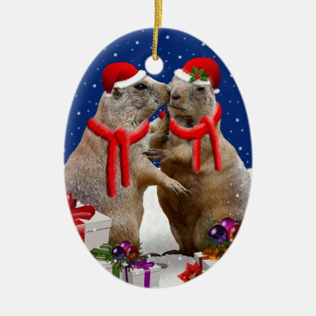 Un ornement de baiser de Noël (Devant)