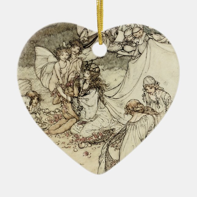 Un ornement féerique de coeur de songe d'une nuit (Devant)