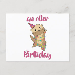 Un Otter Anniversaire Souhaite Une Carte Postale J