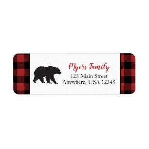 Un Ours Noir Rouge Buffle Rouge Plaid