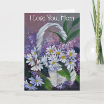 Un panier de carte du jour de mère de fleurs
