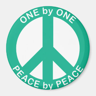 Un par un aimant rond Peace by Peace 3 pouces
