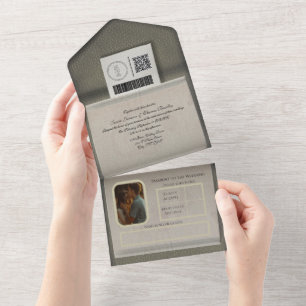 Un Passeport Blanc Duisâtre Tout En Une Invitation