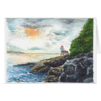 Un paysage marin et le phare