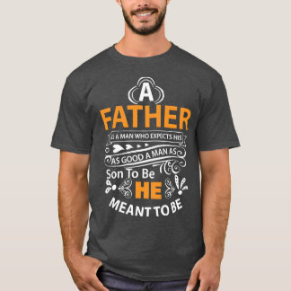 Un père un homme qui attend son T-shirt sombre de