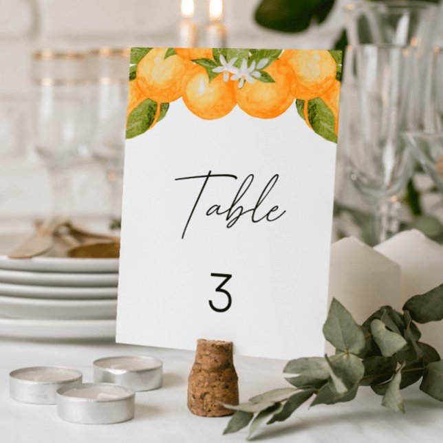 Un petit Baby shower Cutie Oranges Numéro de table (Créateur téléchargé)