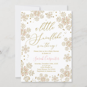 Un petit baby shower de flocon de neige Invitation