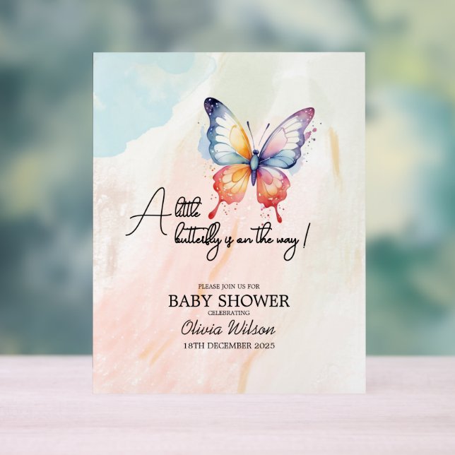Un petit Baby shower fantaisiste pastel aux papill (Neutre)