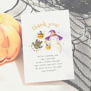 Un Petit Boo Cute Halloween Carte de remerciements