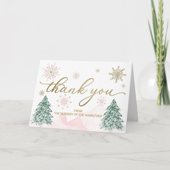 Un petit Carte de remerciements de Baby shower à f (Devant)