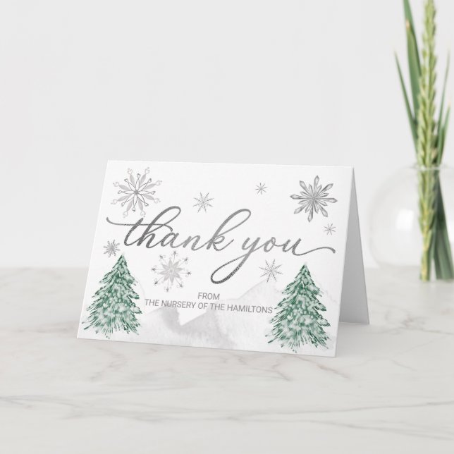 Un petit Carte de remerciements de Baby shower à f (Devant)