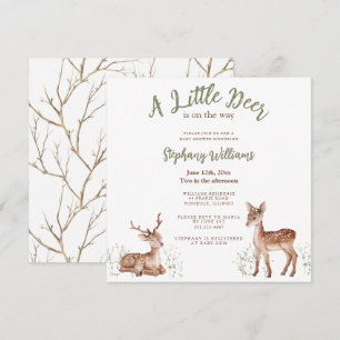 Un petit cerf est en route Baby shower Invitation