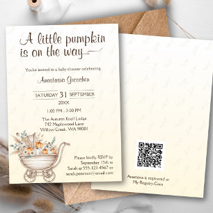 Un Petit Citrouille Boho Baby shower Invitation
