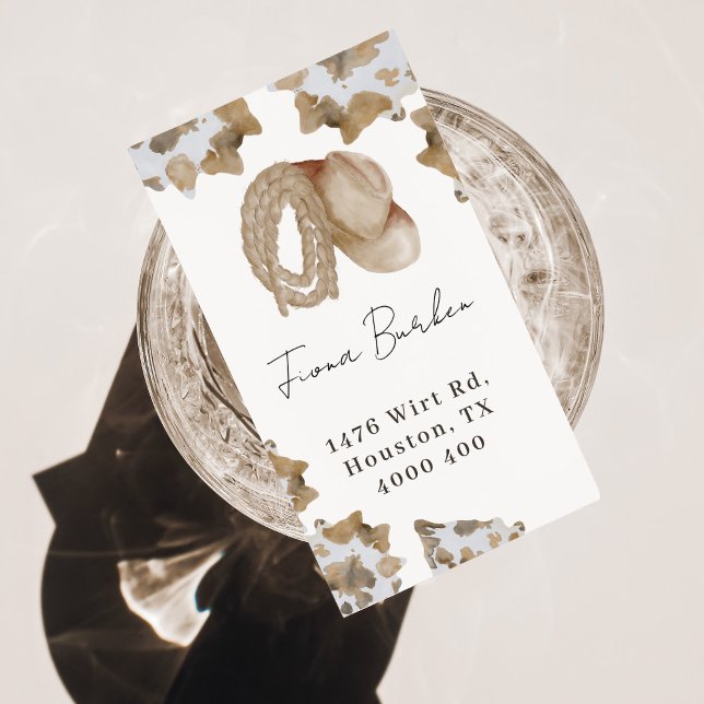 Un petit cowboy est sur le chemin (cowboy baby shower return address label)