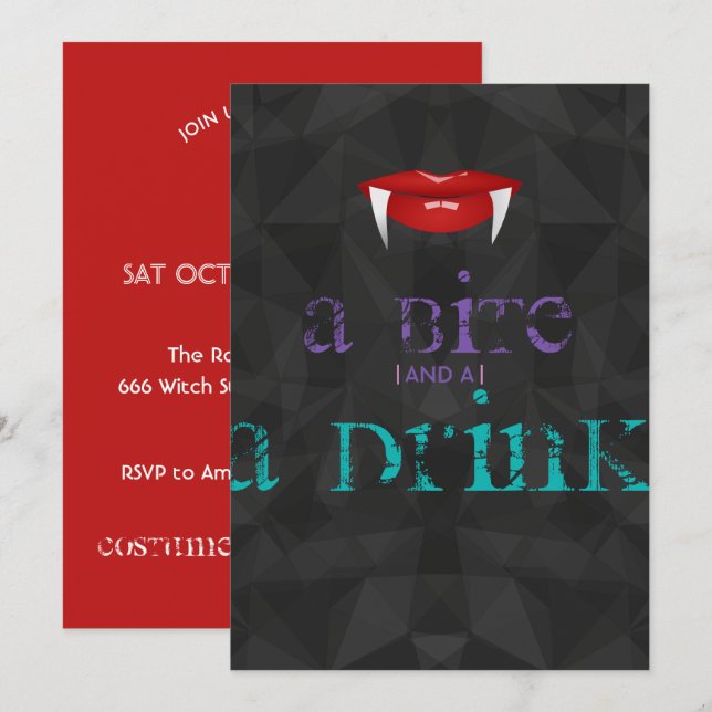 Un petit creux et un verre Adulte Invitation de la (Devant / Derrière)