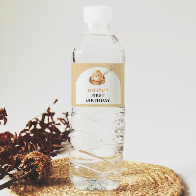 Un petit Étiquette de bouteille d'eau de 1er anniv (Créateur téléchargé)