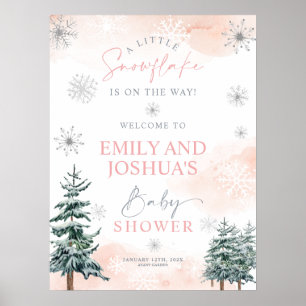 Un Petit Flocon De Neige Est Sur Le Chemin Poster 