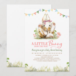 Un petit lapin est en chemin Invitation